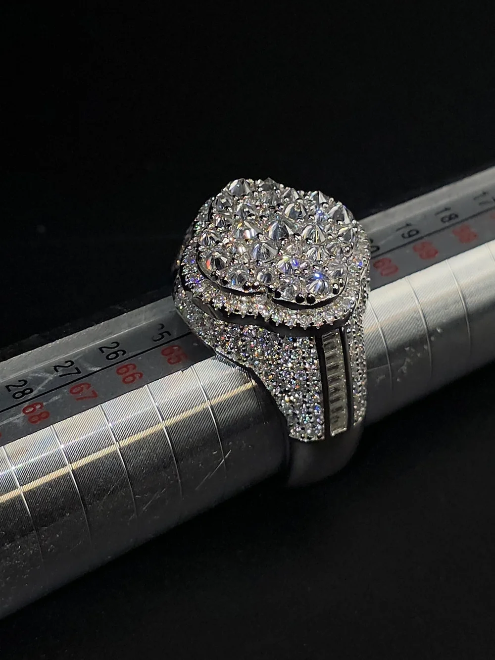 🍀 Luxury Clover  Moissanite Statement Ring. S925 Silver 🍀